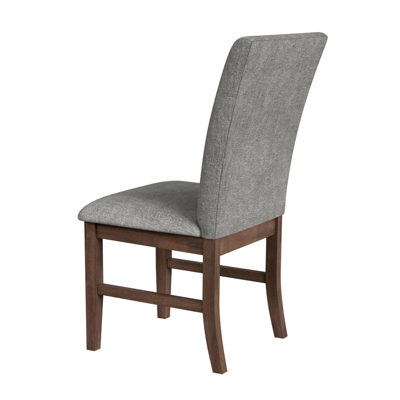 Picket House Furnishings Veronica Dining Side Chair with Dark Grey Fabric/Walnut