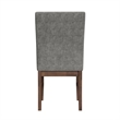 Picket House Furnishings Veronica Dining Side Chair with Dark Grey Fabric/Walnut
