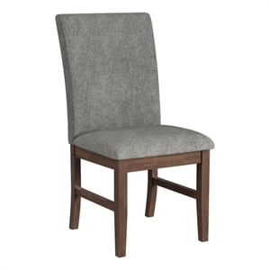 Picket House Furnishings Veronica Dining Side Chair with Dark Grey Fabric/Walnut