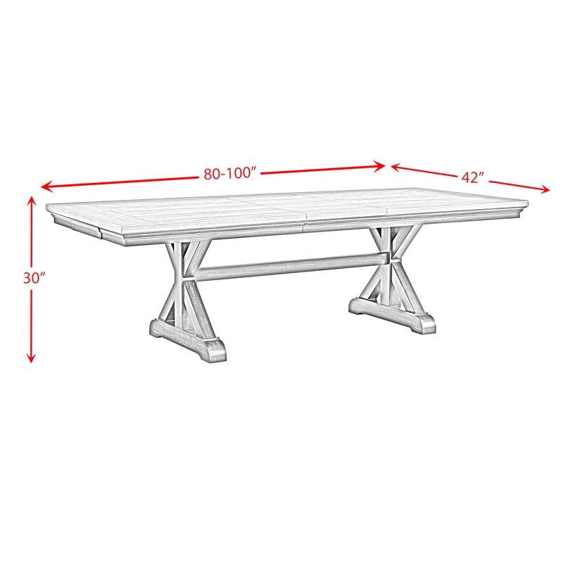 Picket House Furnishings Johnshaven Dining Table w/ 20