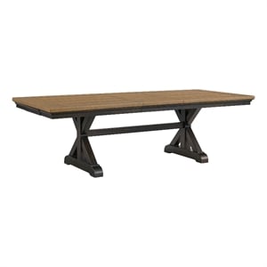 Picket House Furnishings Johnshaven Dining Table w/ 20&quot Leaf in Espresso/Brown