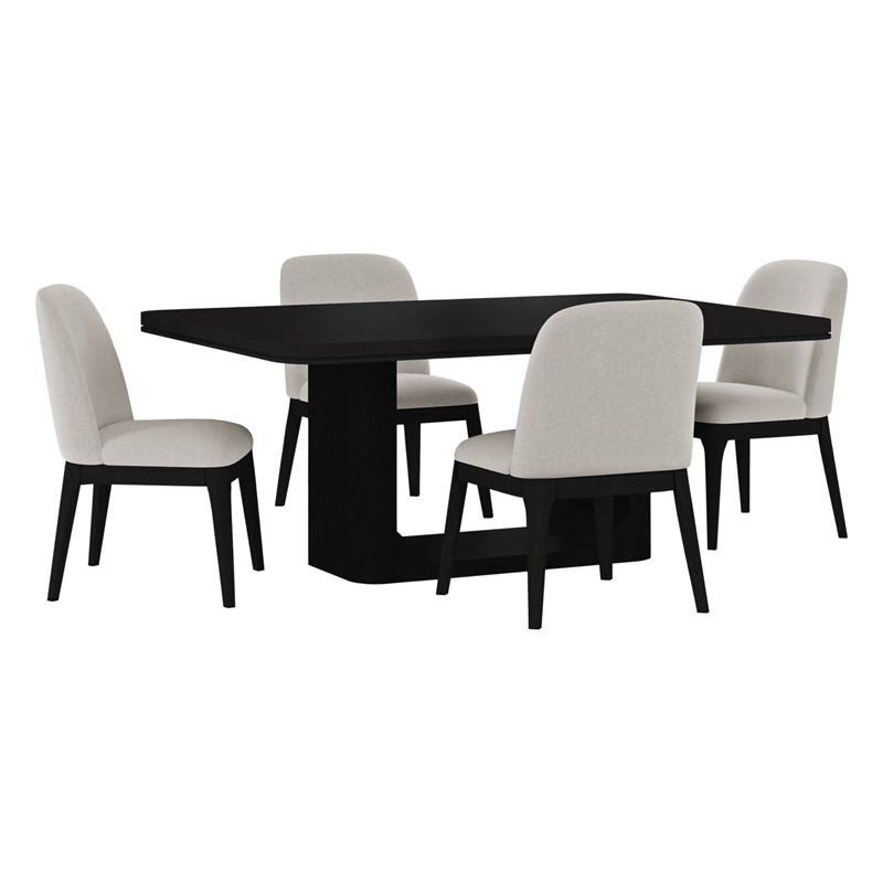 Picket House Furnishings Camelot 5PC Standard Height Dining Set in Black
