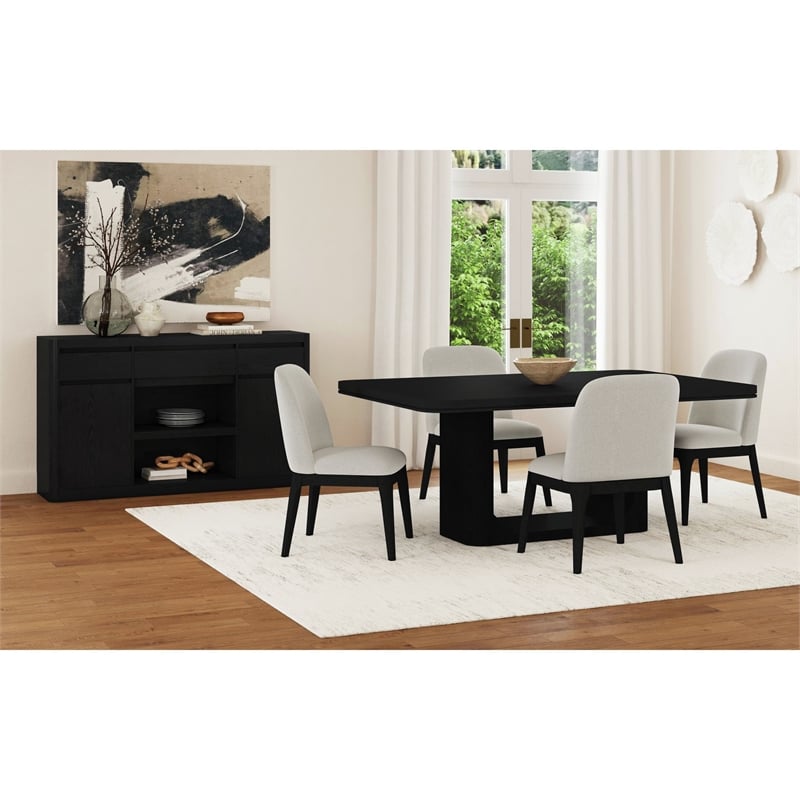 Picket House Furnishings Camelot 5PC Standard Height Dining Set in Black