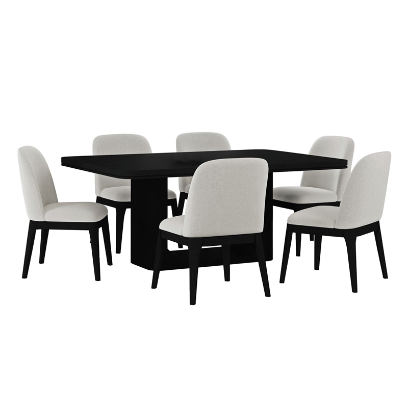 Picket House Furnishings Camelot 7PC Standard Height Dining Set in Black