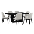 Picket House Furnishings Camelot 7PC Standard Height Dining Set in Black