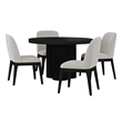 Picket House Furnishings Camelot 5PC Standard Height Dining Set in Black