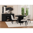 Picket House Furnishings Camelot 5PC Standard Height Dining Set in Black