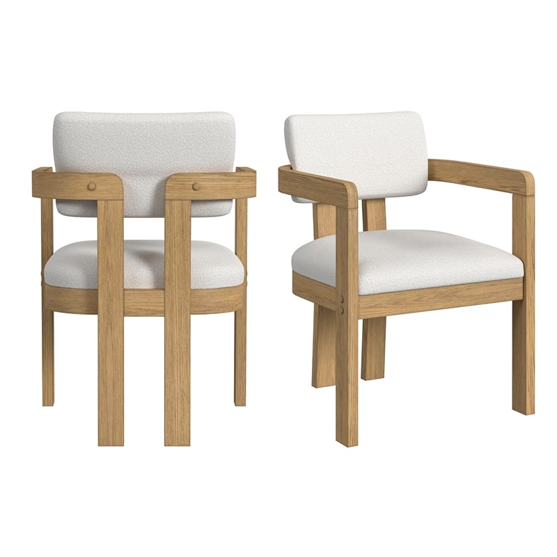Picket House Furnishings Canal Arm Chair with Snow White/Natural