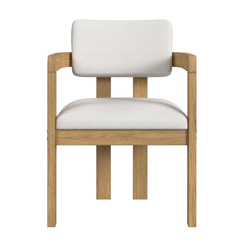 Picket House Furnishings Canal Arm Chair with Snow White/Natural