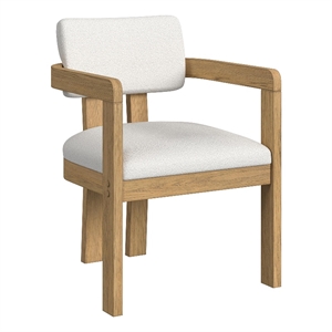 Picket House Furnishings Canal Arm Chair with Snow White/Natural