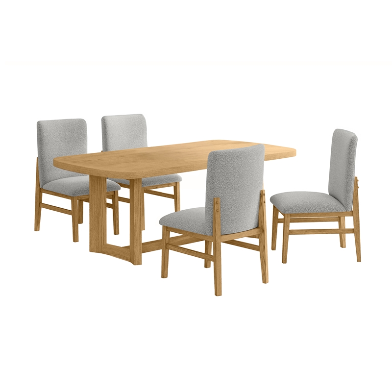 Picket House Furnishings Canal 5PC Standard Height Dining Set in Natural