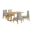 Picket House Furnishings Canal 5PC Standard Height Dining Set in Natural