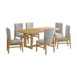 Picket House Furnishings Canal 7PC Standard Height Dining Set in Natural