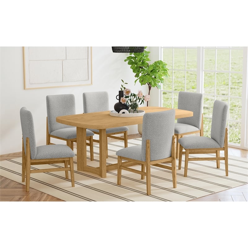 Picket House Furnishings Canal 7PC Standard Height Dining Set in Natural