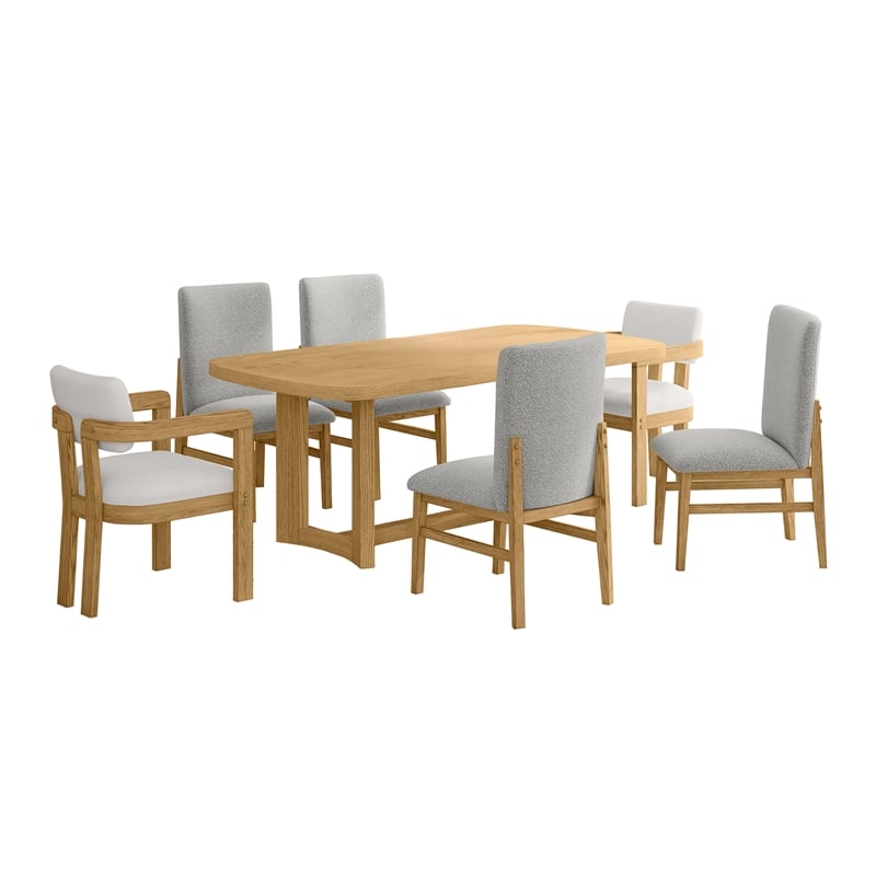 Picket House Furnishings Canal 7PC Standard Height Dining Set in Natural