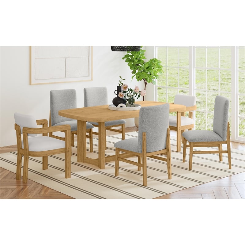 Picket House Furnishings Canal 7PC Standard Height Dining Set in Natural