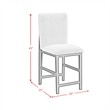 Picket House Furnishings Canal Square Back Barstool with Grey Fabric in Black