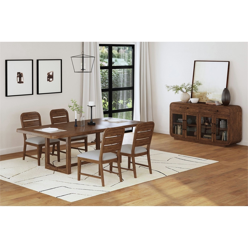 Picket House Furnishings Thorin 5PC Standard Height Dining Set in Brown