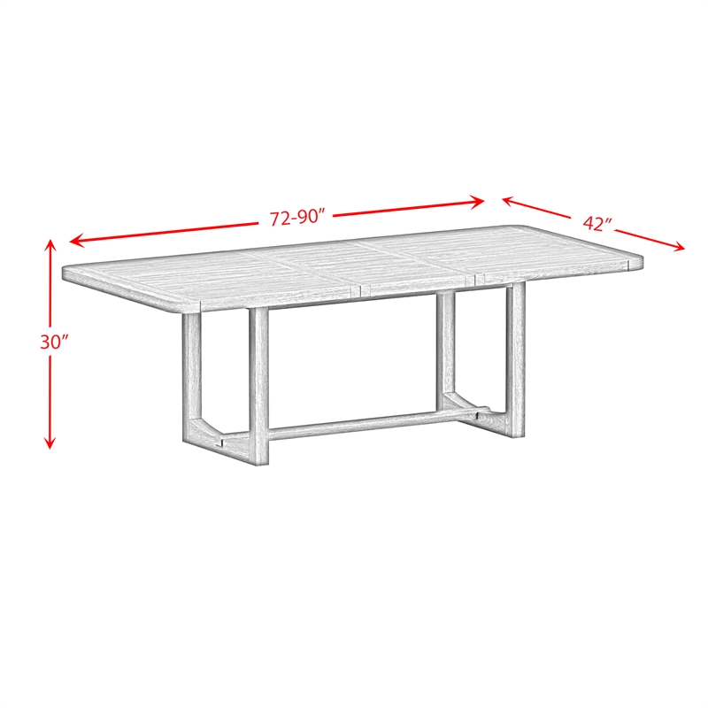 Picket House Furnishings Thorin 7PC Standard Height Dining Set in Brown