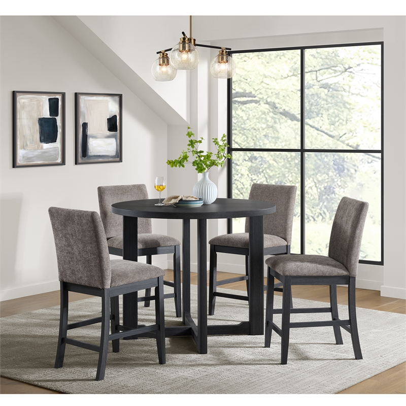 Picket House Furnishings Yorkshire 5PC Counter Set in Espresso