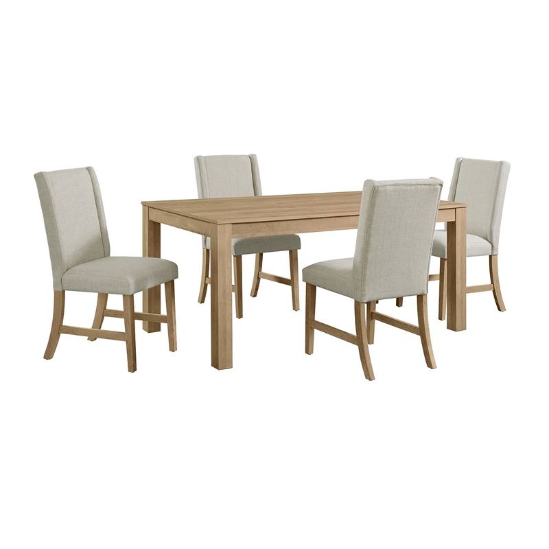 Picket House Furnishings Holmes 5PC Standard Height Dining Set in Brown