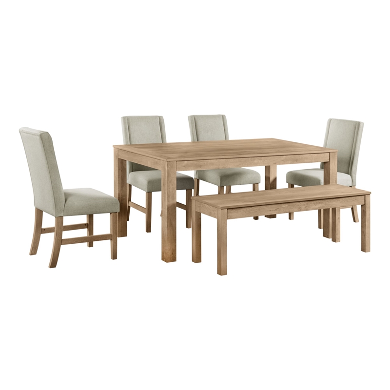 Picket House Furnishings Holmes 6PC Standard Height Dining Set in Brown
