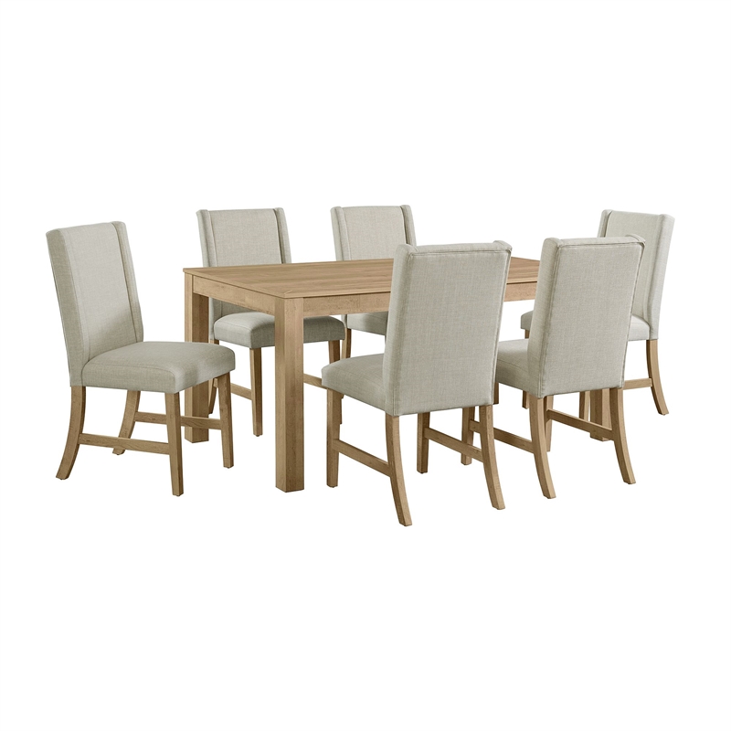 Picket House Furnishings Holmes 7PC Standard Height Dining Set in Brown