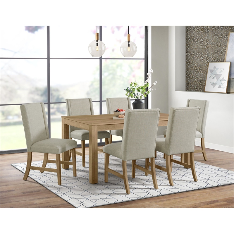 Picket House Furnishings Holmes 7PC Standard Height Dining Set in Brown