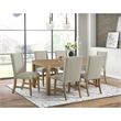 Picket House Furnishings Holmes 7PC Standard Height Dining Set in Brown