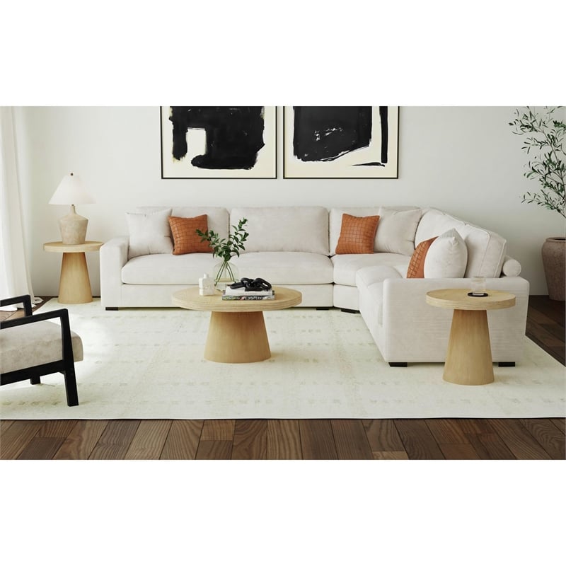 Picket House Furnishings Canal Round Coffee Table in Natural
