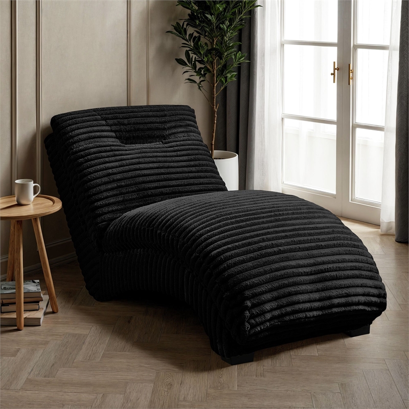 Picket House Furnishings Victoria Chaise in Masis Black