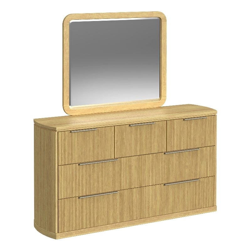 Picket House Furnishings Sutton  Dresser and Mirror Set in Natural