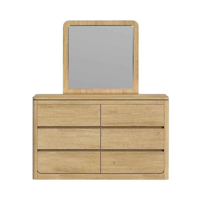 Picket House Furnishings Camelot Dresser and Mirror Set in Natural