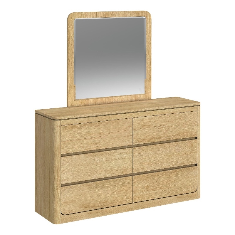 Picket House Furnishings Camelot Dresser and Mirror Set in Natural
