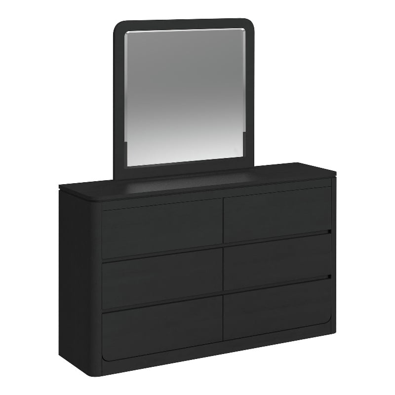 Picket House Furnishings Camelot Dresser and Mirror Set in Black