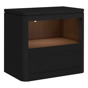 Picket House Furnishings Camelot Nightstand with USB and LED in Black