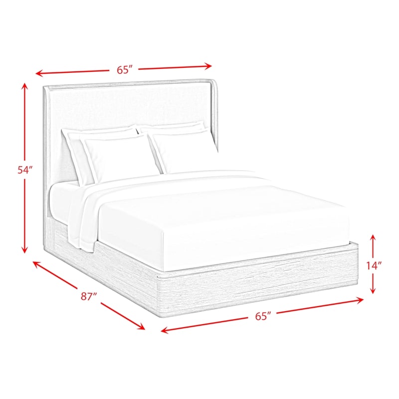 Picket House Furnishings Camelot Queen UPH Bed in Black