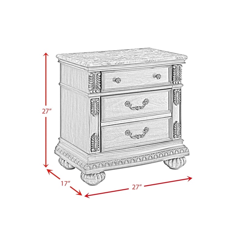 Picket House Furnishings Concerto Nightstand with USB-C in Brown