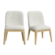 Picket House Furnishings Sutton Dining Side Chair with White Fabric in Natural