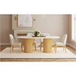 Picket House Furnishings Sutton Dining Side Chair with White Fabric in Natural