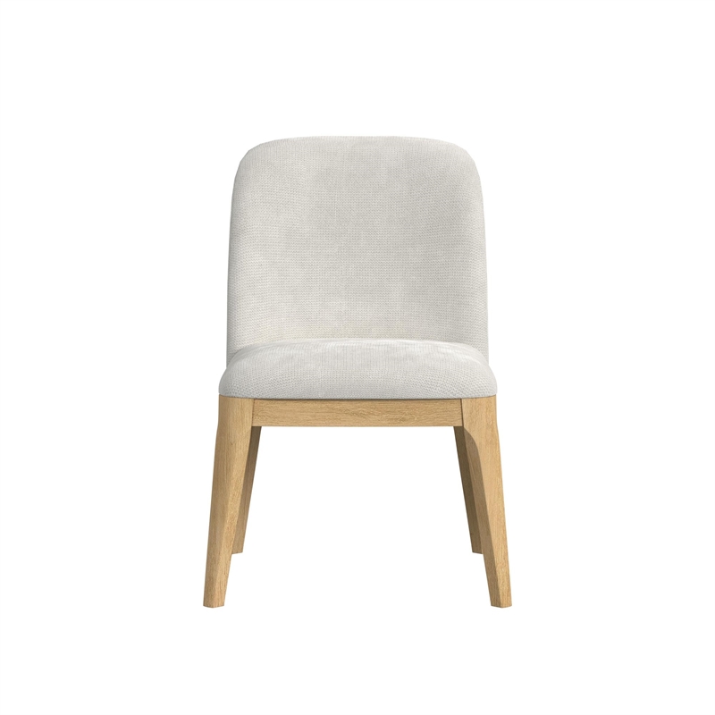 Picket House Furnishings Sutton Dining Side Chair with White Fabric in Natural