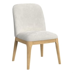 Picket House Furnishings Sutton Dining Side Chair with White Fabric in Natural