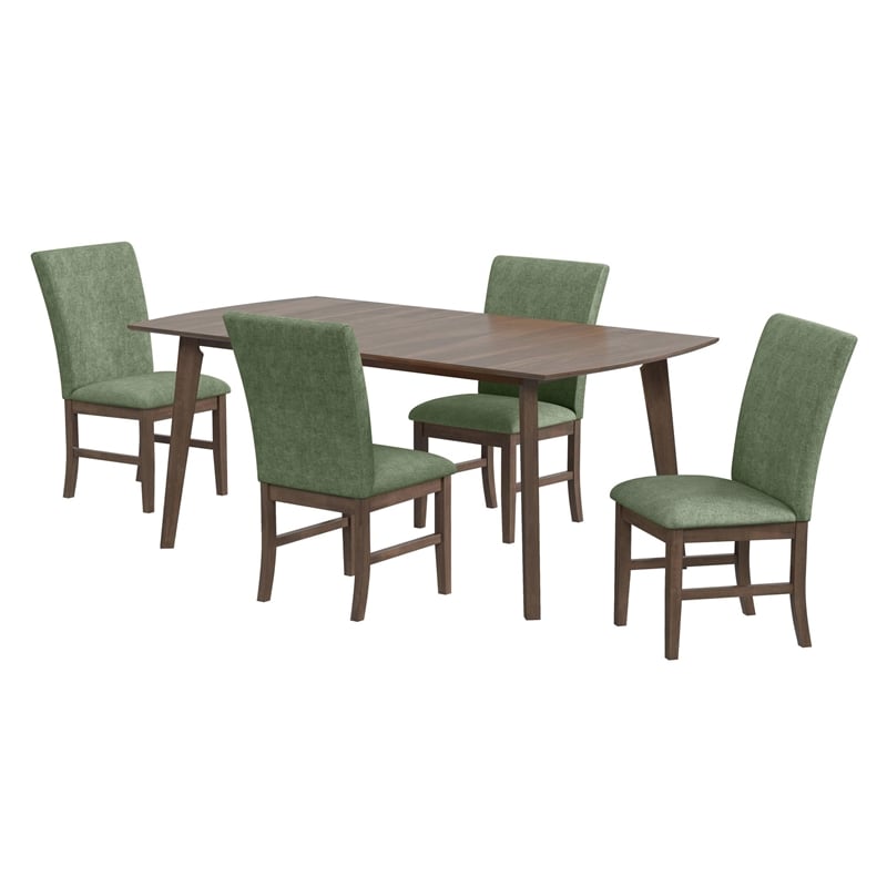 Picket House Furnishings Veronica 5PC Standard Height Dining Set-Walnut/Avocado