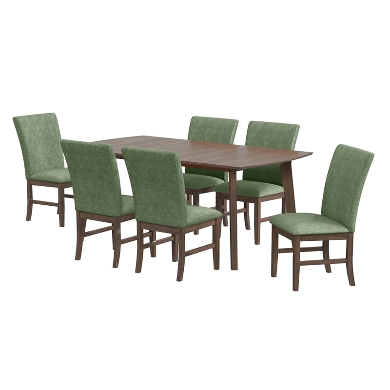 Picket House Furnishings Veronica 7PC Standard Height Dining Set-Walnut/Avocado
