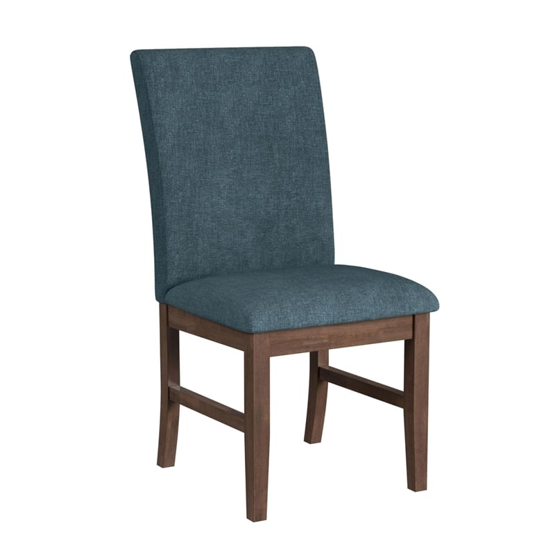 Picket House Furnishings Veronica 5PC Standard Height Dining Set in Walnut/Denim