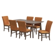 Picket House Furnishings Veronica 7PC Standard Height Dining Set - Walnut/Orange