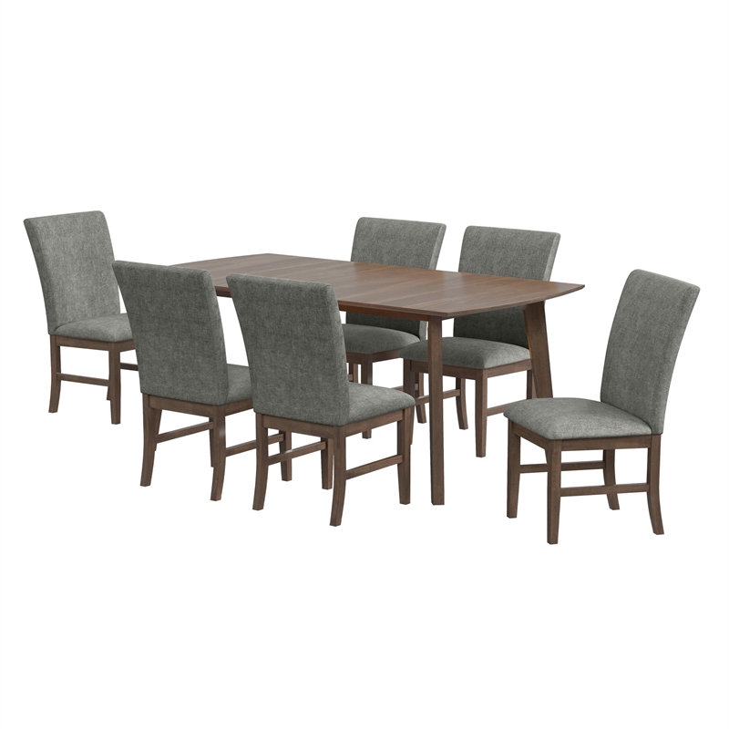 Picket House Furnishings Veronica 7PC Standard Height Dining Set-Walnut/Dar Grey
