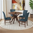 Picket House Furnishings Veronica 5PC Standard Height Dining Set in Walnut/Denim