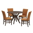 Picket House Furnishings Veronica 5PC Standard Height Dining Set - Walnut/Orange