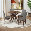 Picket House Furnishings Veronica 5PC Standard Heigh Dining Set-Walnut/Dark Grey